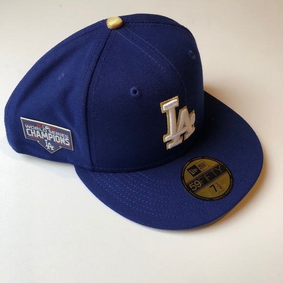 Dodgers New Era Gold World Series Champs Hats - Picture 1 of 6